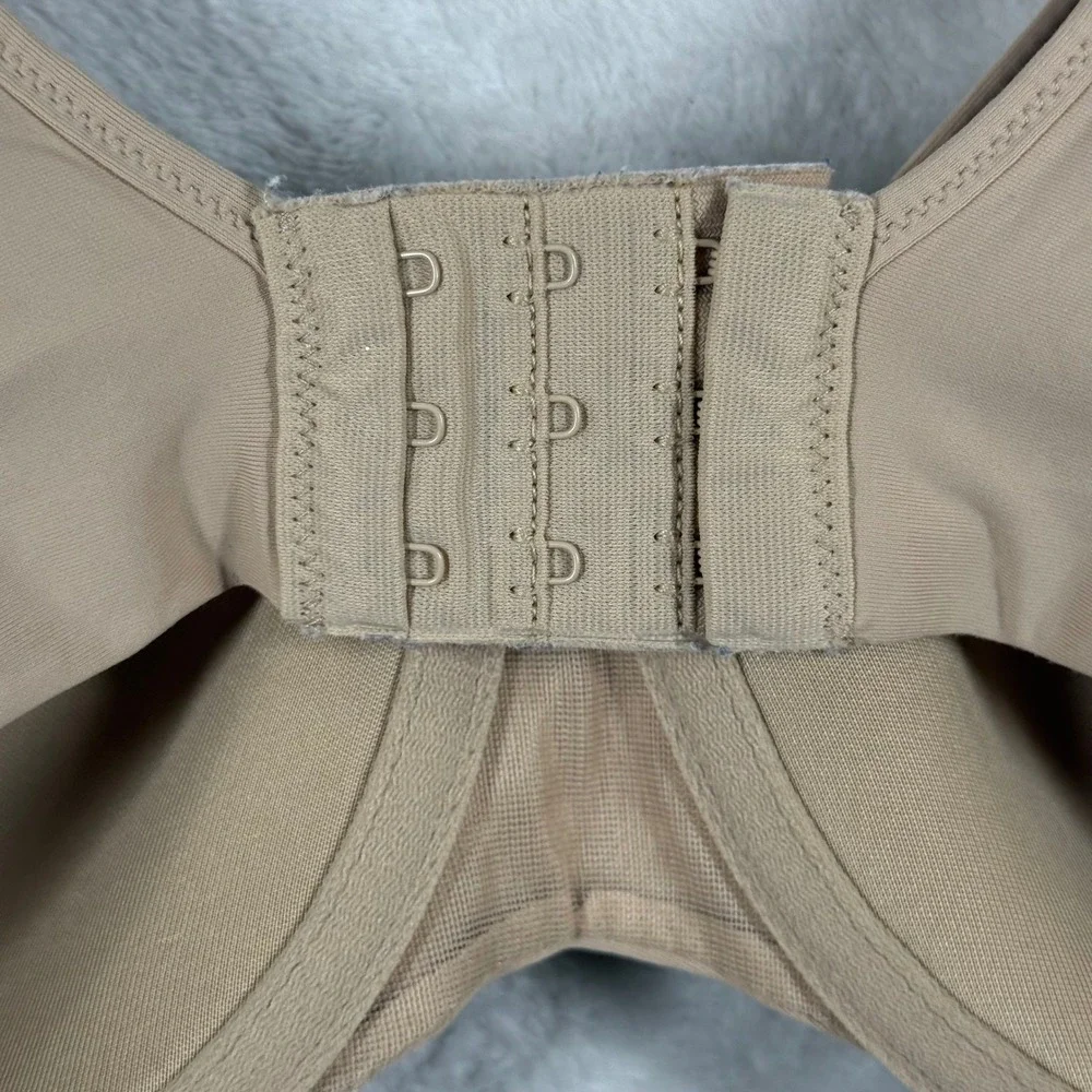 Bali 3439 BB06 Nude Full Coverage Underwire Bra Mesh Trim 36D Tan Beige